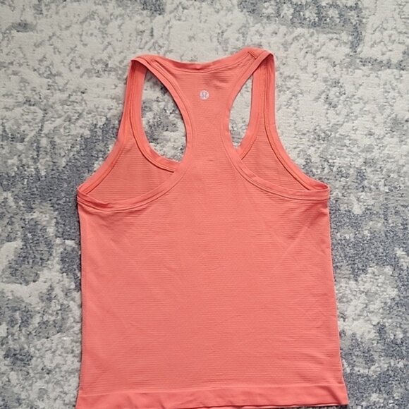 Lululemon Athletica Orange Fitted Sleeveless Tank Top - Picture 3 of 6